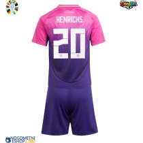 Otroški Nogometni dresi Nemčija Benjamin Henrichs #20 Gostujoči EP 2024 Kratek Rokav (+ Kratke hlače)